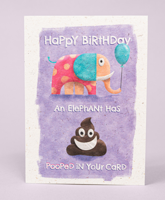 Happy Birthday An Elephant Has Pooped in Your Card