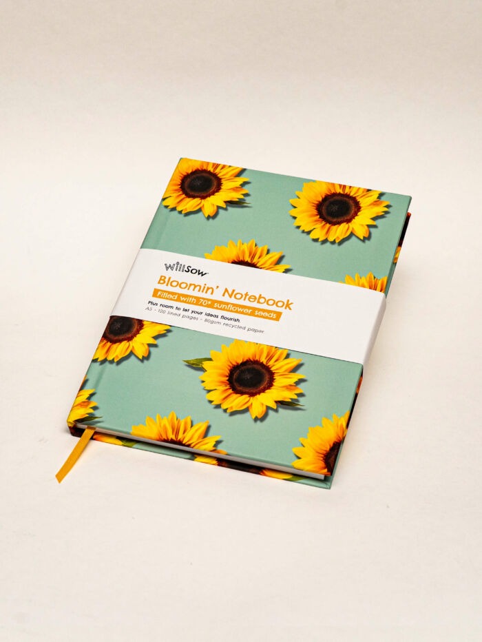 Blooming Notebook - Sunflower Seeds - Green (A5)