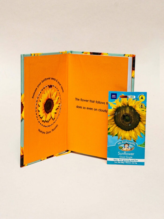 Blooming Notebook - Sunflower Seeds - Purple (A5) - Image 3