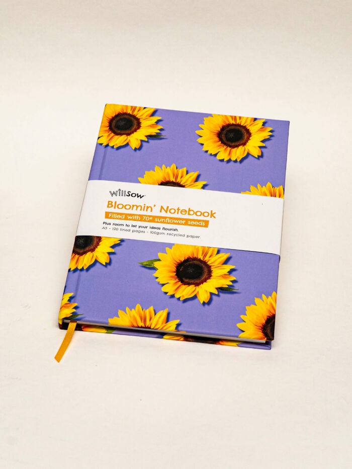 Blooming Notebook - Sunflower Seeds - Purple (A5)