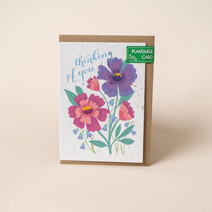 Willsow Plantable Wildflower Greetings Card - Thinking of You